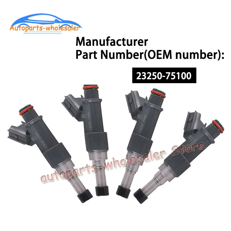 4 штуки в партии 23250-75100 2325075100 23209-79155 2320979155 для Toyota базы L4 предварительно 4runner Tacoma автомобиль Топливная форсунка