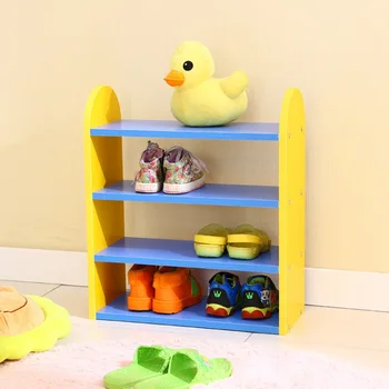 

Gift Creative Children's Shoe Rack Combination Color Cute Multilayer Shelf Wooden Storage Rack Shoe Cabinet Furniture