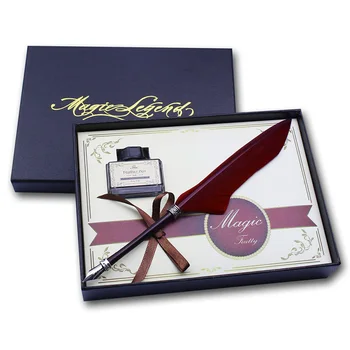 

Italy Style Birthday Gift Feather Quill Pen Set Calligraply Stationery Set