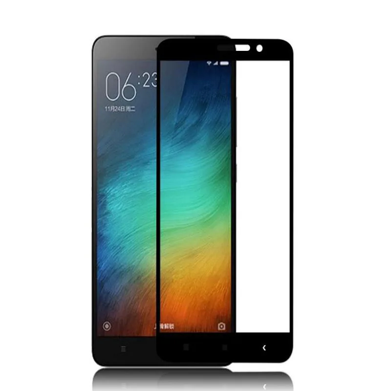 9 H Полный Крышка Из Закаленного Стекла Для Xiaomi Redmi 3 Редми Pro Редми примечание 2 Примечание 3 Pro Примечание 4 Mi4 Mi5 Экрана Протектор Закаленное фильм