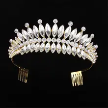 Princess Tiara Crown Hair band Jewelry Combs Prom Diadem Headdress Bride Wedding Tiaras and Crowns Hair accessories