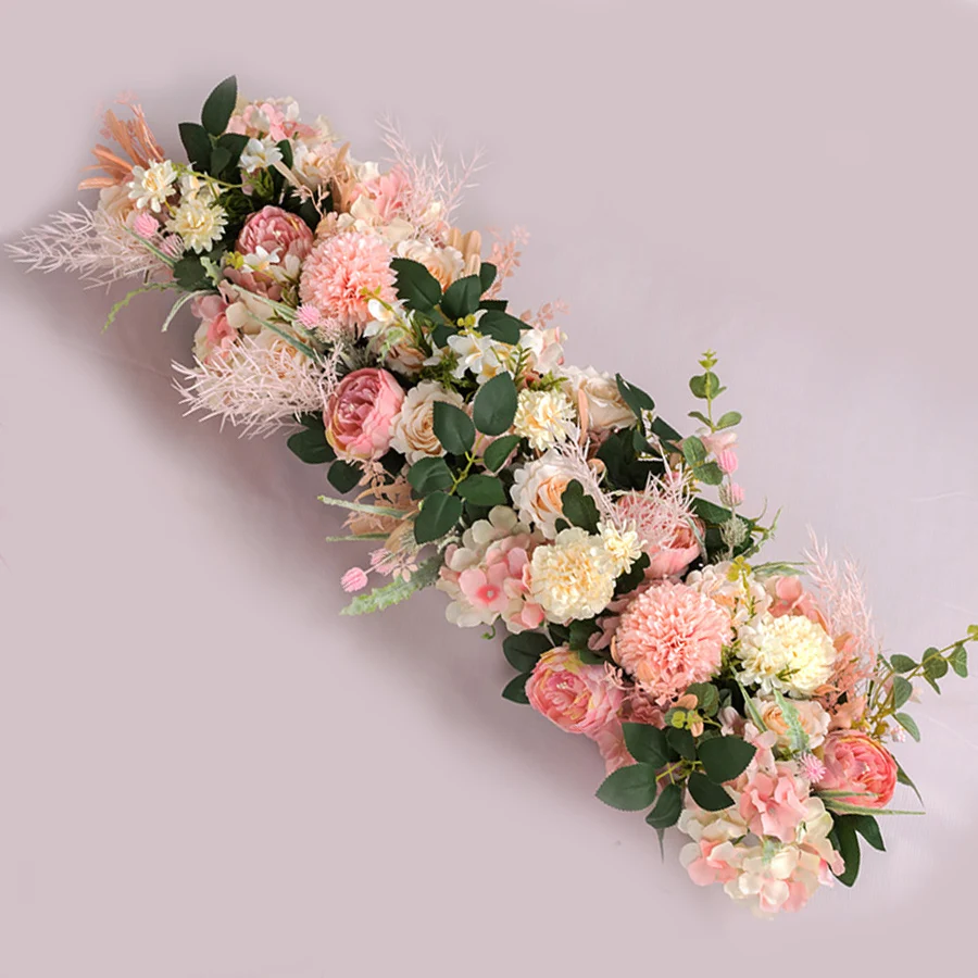 

95cm NEW Wedding Flower Wall Backdrop Decoration T Station Road Lead Artificial Flowers for Arch Row Window Door Garland Decor