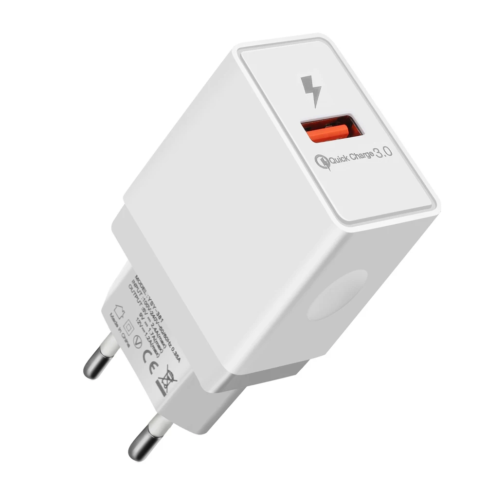 

European Standard Charger Adapter Universal QC3.0 Quick Charging Plug Block Adapter HSJ-19