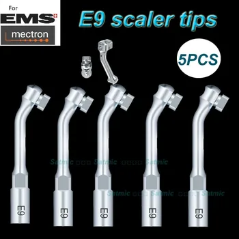 

5pcs E9 scaler tips dentist tool odontologia product denture teeth whitening ultrasonic dental scaler tip for EMS & Woodpecker