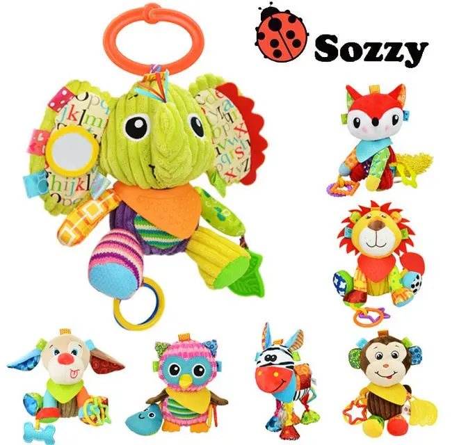 

Multi function Infant Baby Animal Plush Toys Newborn Baby Rattles Toys Crib Stroller Bed Bell Appease Toys For 0 12 months Baby