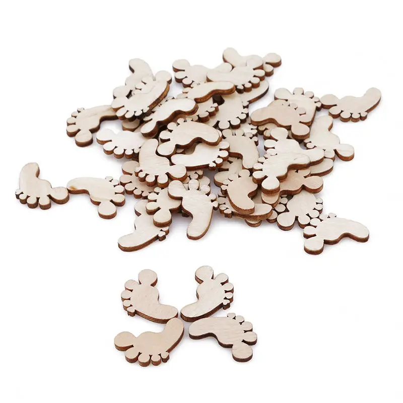 50Pcs Wood Blanks Footprint Crafts Scrapbooking Embellishments Craft Home Supply 50Pcs Wood Blanks Footprint Crafts Scrapbooking Embellishments Craft Home Supply