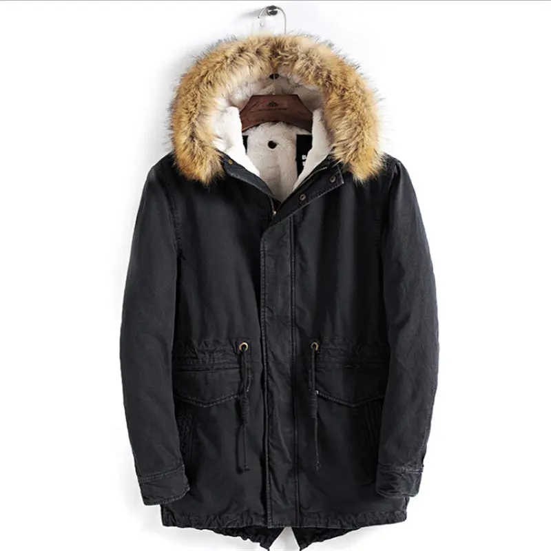 M 4XL Winter Parkas Men New Long Sleeved Men's Warm Jacket Slim Male