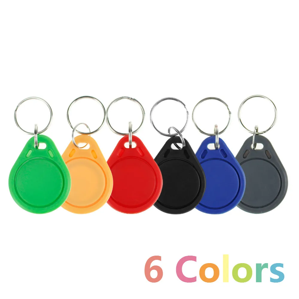 100Pcs RFID 13.56 MHz Keyfobs Keychains NFC Tags ISO14443A MF 1k Nfc Smart Access Control Keycard 6 Colors 100Pcs RFID 13.56 MHz Keyfobs Keychains NFC Tags ISO14443A MF 1k Nfc Smart Access Control Keycard 6 Colors
