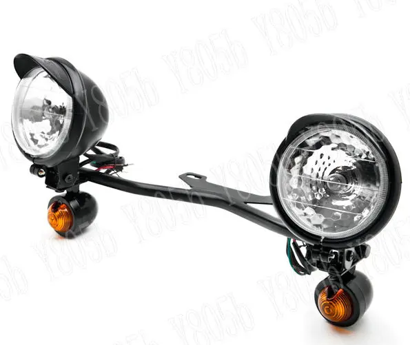 Black Driving Turn Light Bar Fog Spot Light For Kawasaki Vulcan Classic