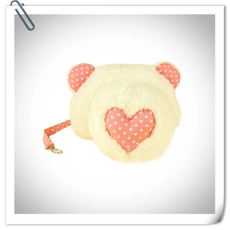 

Slr Camera Bag Lovely Spot Package Handmade Fashion Micro Single Camera Bag Cartoon Style White Bear Fur.