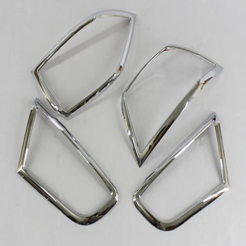 Car ABS Chrome Cover Trim Back Tail Rear Light Lamp Frame Parts For Mitsubishi Lancer EX 2010 2011 2012 2013 2014 2015