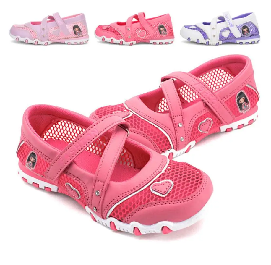 

2019 New Summer High Quality Non-slip Children Shoes Girls fashion Sandals Cartoon Princess Sandals Kids Flat Baby Sport Shoes