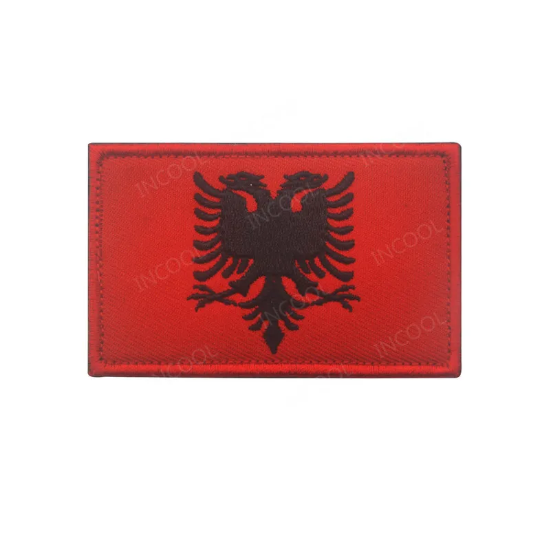 

Embroidery Patches Albania Italy Spain France Germany UK Czech Flag Tactical Military Morale Emblem Appliques Embroidered Badges