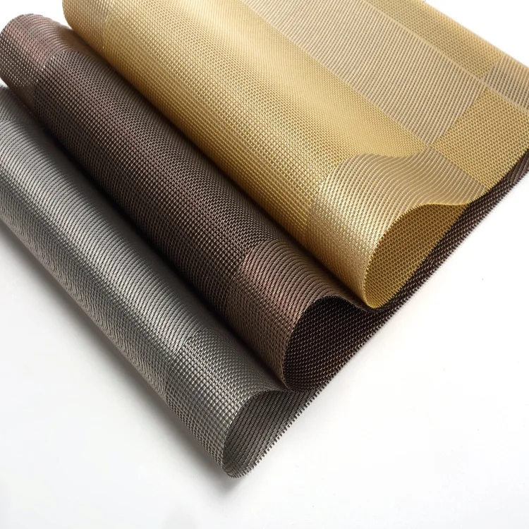 قطري إطار صور PVC Teslin الراقية مركب الخيزران الألياف سجادة مقاومة للماء فندق تحديد الموقع الجدول كوستر