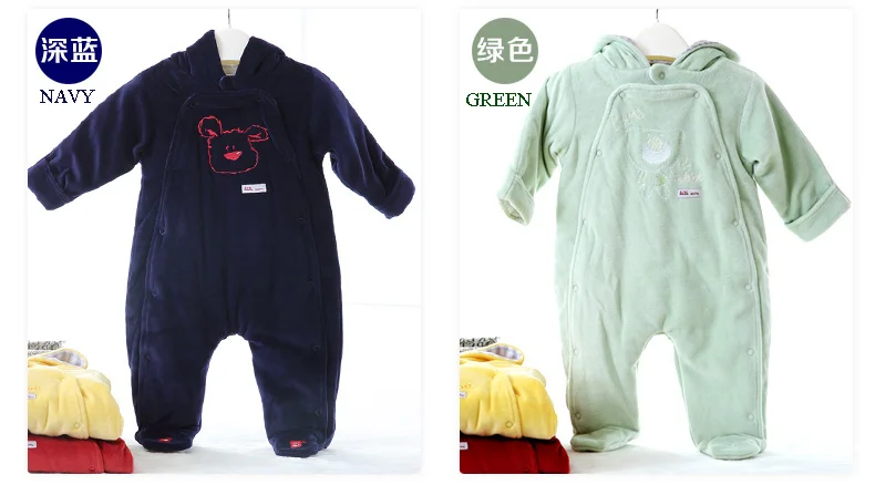Детский комбинезон; Пижамный комбинезон для малышей; плотная теплая одежда с длинными рукавами из хлопка; зимняя одежда для новорожденных девочек; Одежда для мальчиков