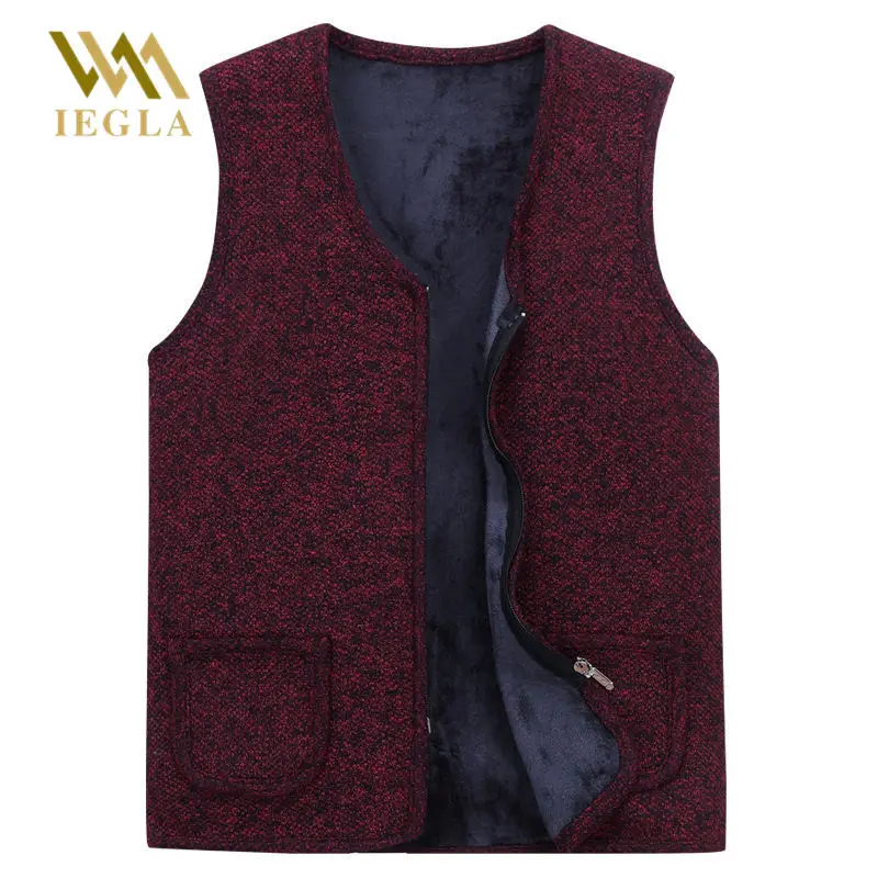 Sweater Vest Men Cardigan Male Velvet Christmas V-neck Sleeveless Garment Sweater Knitted Sweaters Thick Coat Europe Size Sweater Vest Men Cardigan Male Velvet Christmas V-neck Sleeveless Garment Sweater Knitted Sweaters Thick Coat Europe Size