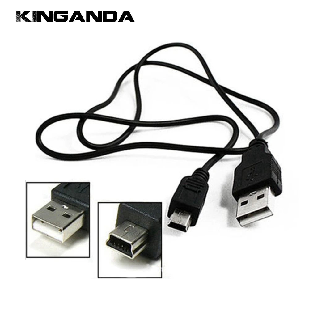 Черный USB 2.0 Мужской к Mini 5-контактный кабель для зарядки данных Адаптер шнура