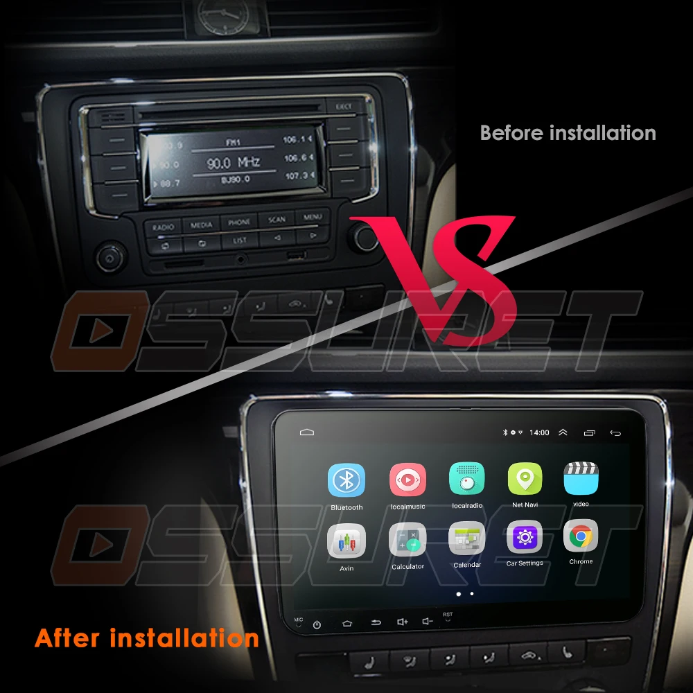 2 الدين 9 ''الروبوت 8.1 2G RAM سيارة راديو ستيريو GPS نافي لشركة فولكس فاجن باسات B6 CC بولو جولف 5 6 توران جيتا تيغوان Magotan مقعد BT SWC