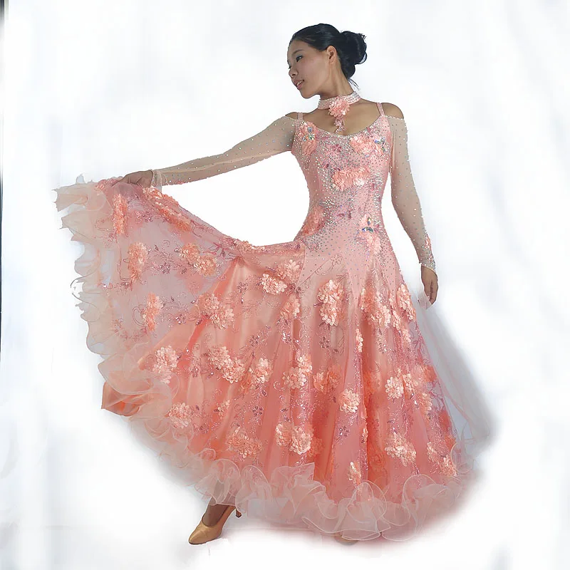

Customize New ballroom dance dress standard ballroom waltz dresses ballroom dance competition dresses custom made MD037