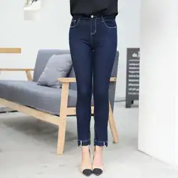 2018 Большие размеры 4XL Джинсы для женщин женские жира мм джинсовые узкие брюки Джинсы для женщин Feminino Узкие брюки Мотобрюки для женщин P144
