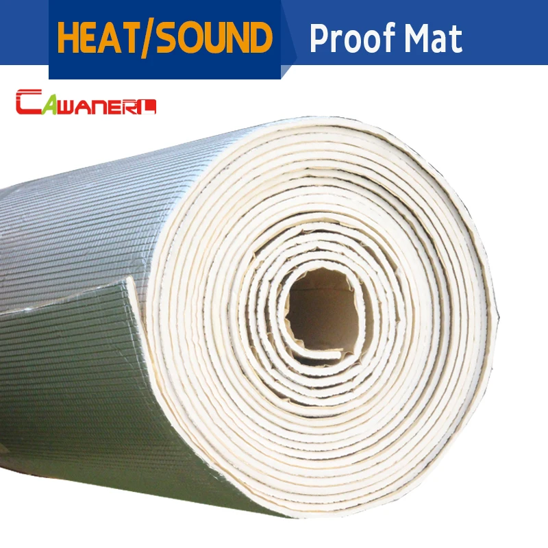 

Cawanerl 1Pcs 200CM X 100CM Car Sound Heat Insulation Mat Thermal Noise Pad Deadening Aluminum Foil Faced Deadener