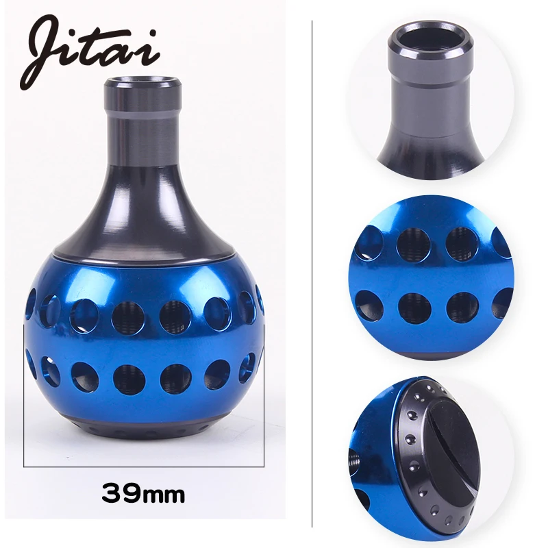 JITAI سبائك الألومنيوم الصيد بكرة المقابض للغزل بكرات الطعم الصب عجلات المعدني الكامل مقبض المقابض DIY الصيد بكرة الروك