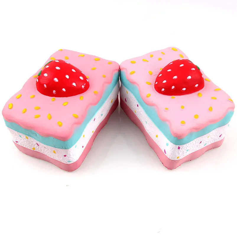 Вязкой Kawaii клубничный торт Забавная детская игрушка антистресс Ароматические