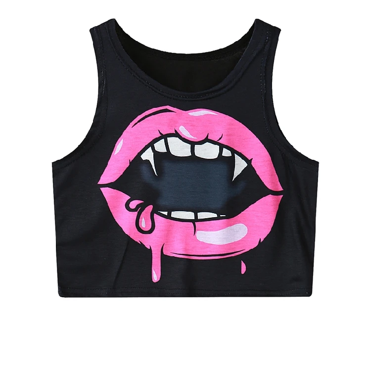 

Girls sleeveless t shirts 2016 summer top for teenage children kids print cheap clothing