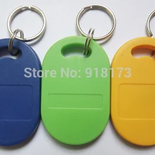 1000 шт. RFID брелоков 13.56 мГц близости abs ключевые IC теги Token Ring NFC 1 К перезаписываемый Китай Фудань S50 1 К чип синий желтый зеленый