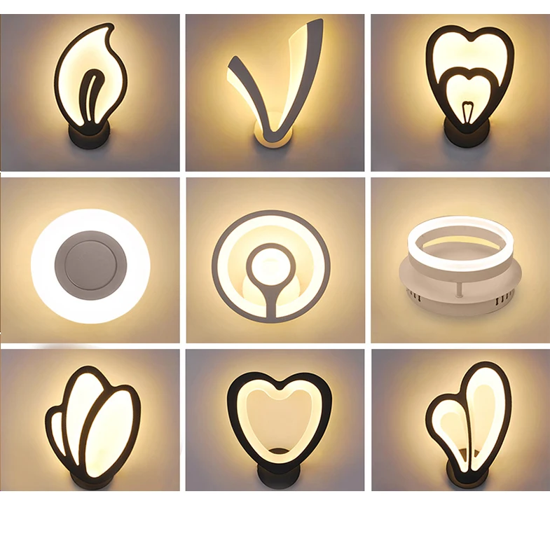 Wall Lamp LED Romantic heart-shaped Modern corridor AC220V Bedside Bedroom Indoor Decoration Living Room | Освещение