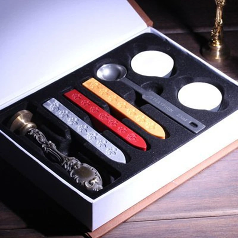Kraft wax stamp set 1-5