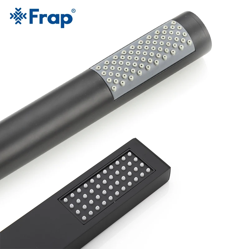 FRAP black bathroom shower faucet brass set rainfall shower head set mixer taps bath tub faucets waterfall Bath Shower system