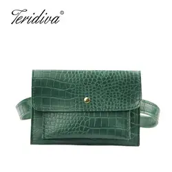 Новая Мода Крокодил сумка через плечо на поясе Для женщин талии Фанни пакеты поясная сумка Элитный бренд кожа груди сумочка конверт с