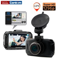Holder conkim A7LA70 2304*1296 P 30fps Cámara Del Coche DVR de Ambarella 2.7 Pulgadas LCD de COCHES Dvr 170 Grados G-sensor Sensor de Cámara de la Rociada Con GPS Opcional