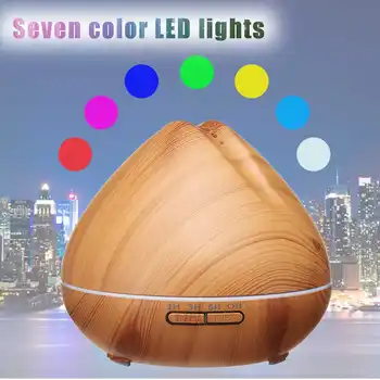 

WARMTOO Ultrasonic 550ML LED Aroma Essential Oil Diffuser Air Humidifier Purifier Aromatherapy Wood Grain 7 Color LED Lights