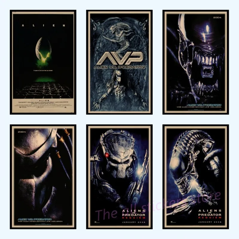 Cartaz de alienígena, cartaz de filme kraft para decoração de casa, pôster  de parede do núcleo de desenho, decoração de quarto, /806 - AliExpress