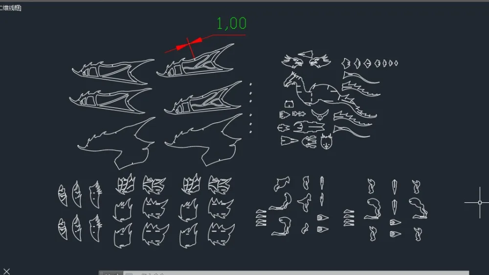 Easten Динозавр Дракон DWG CAD чертежный файл для ЧПУ лазерной резки гравировки D14|file| |