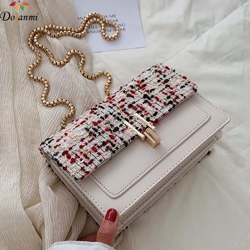

DORANMI Patchwork Flap Shoulder Bags For Women 2019 Luxury Brand Designed Square Crossbody Messenger Female Leather Bolso CBB225
