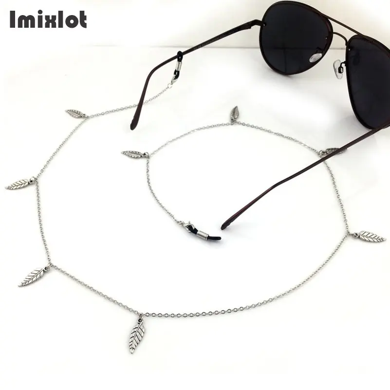 

Silver Glasses Chain Leaves Eyeglass Eyewears Spectacles Sunglasses Reading Glasses Chain Cords Holder Metal Strap Rope