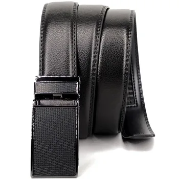 

2019 leather strap male automatic buckle belts for men authentic girdle belt black brown