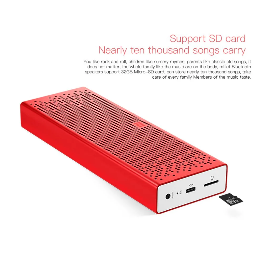 

Xiaomi Mini Portable Bluetooth 4.0 Speaker Wireless Stereo Square Box MP3 Player Support Hands-free & TF Card Reading