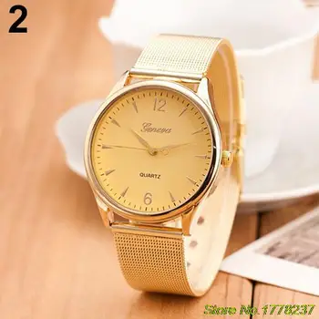 

watch Women's Geneva Gold Tone Mesh Band Round Dial Analog Quartz Wrist Watch Sale 4PEE