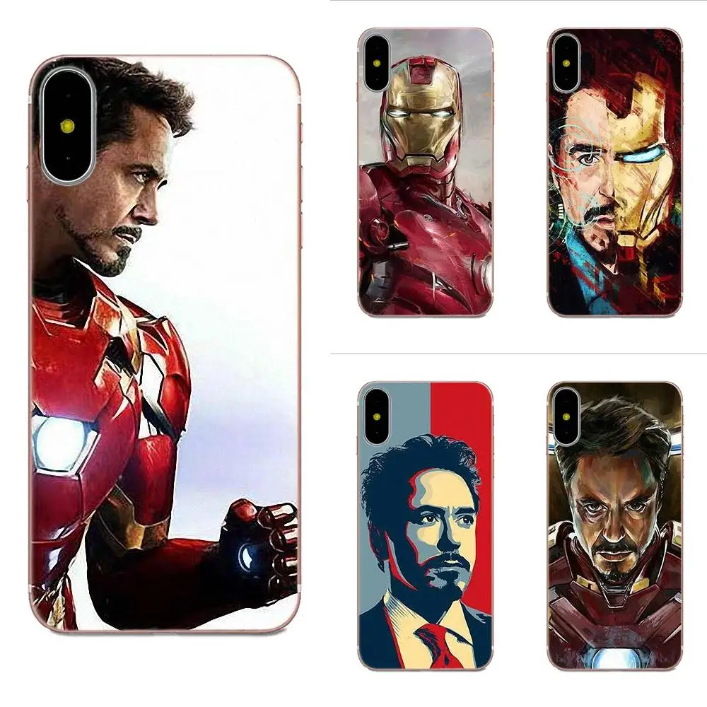 Мягкий резиновый чехол для телефона Xiaomi Redmi Note 2 3 3S 4 4A 4X 5 5A 6 6A Pro Plus Tony Stark Marvel Iron