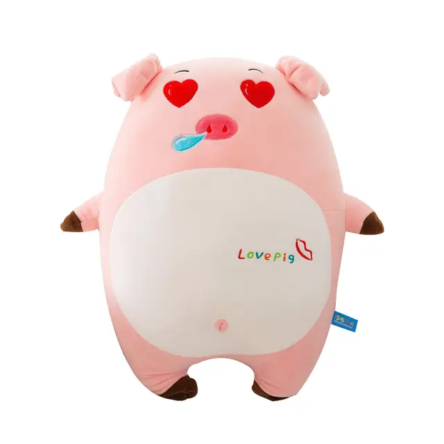 soft pink pig dog toy