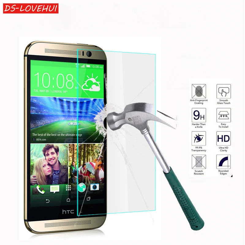 

DS-LOVEHUI 2.5D 9H Tempered Glass For HTC Desire 601 616 620 626 816 820 826 For HTC One M7 M8 M9 10 Screen Protector Cover