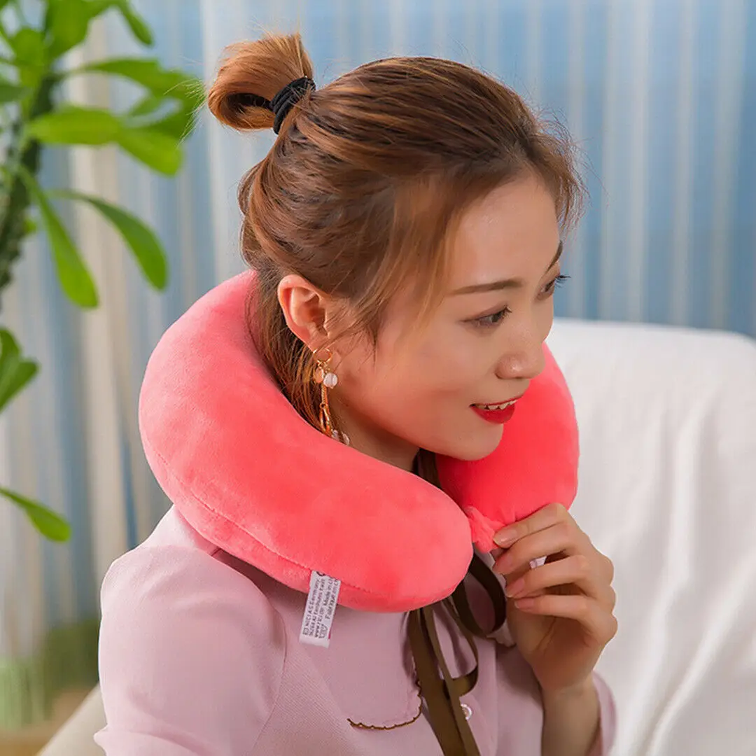 

Random Color U-shaped Neck Support Pillow Work Head Rest Travel Airplane Sleep Headrest Cushion Comfortable Sleep Pillows
