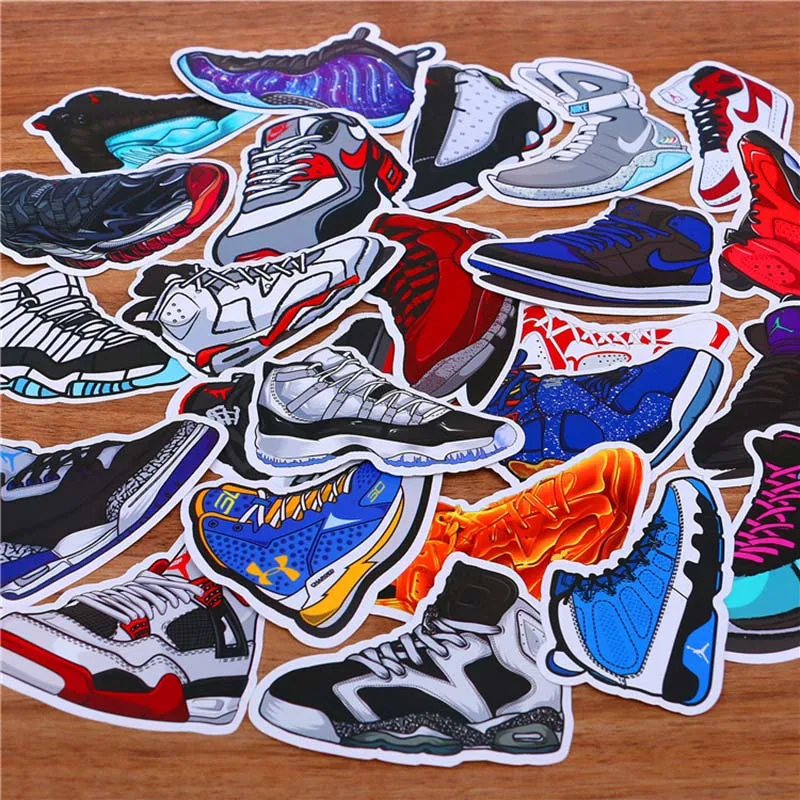

35 Pcs Hot Sale Children Small Stickers Toys Funny Small Sticker Shoes Pattern Laptop Phone Notebook Skateboard Stickers
