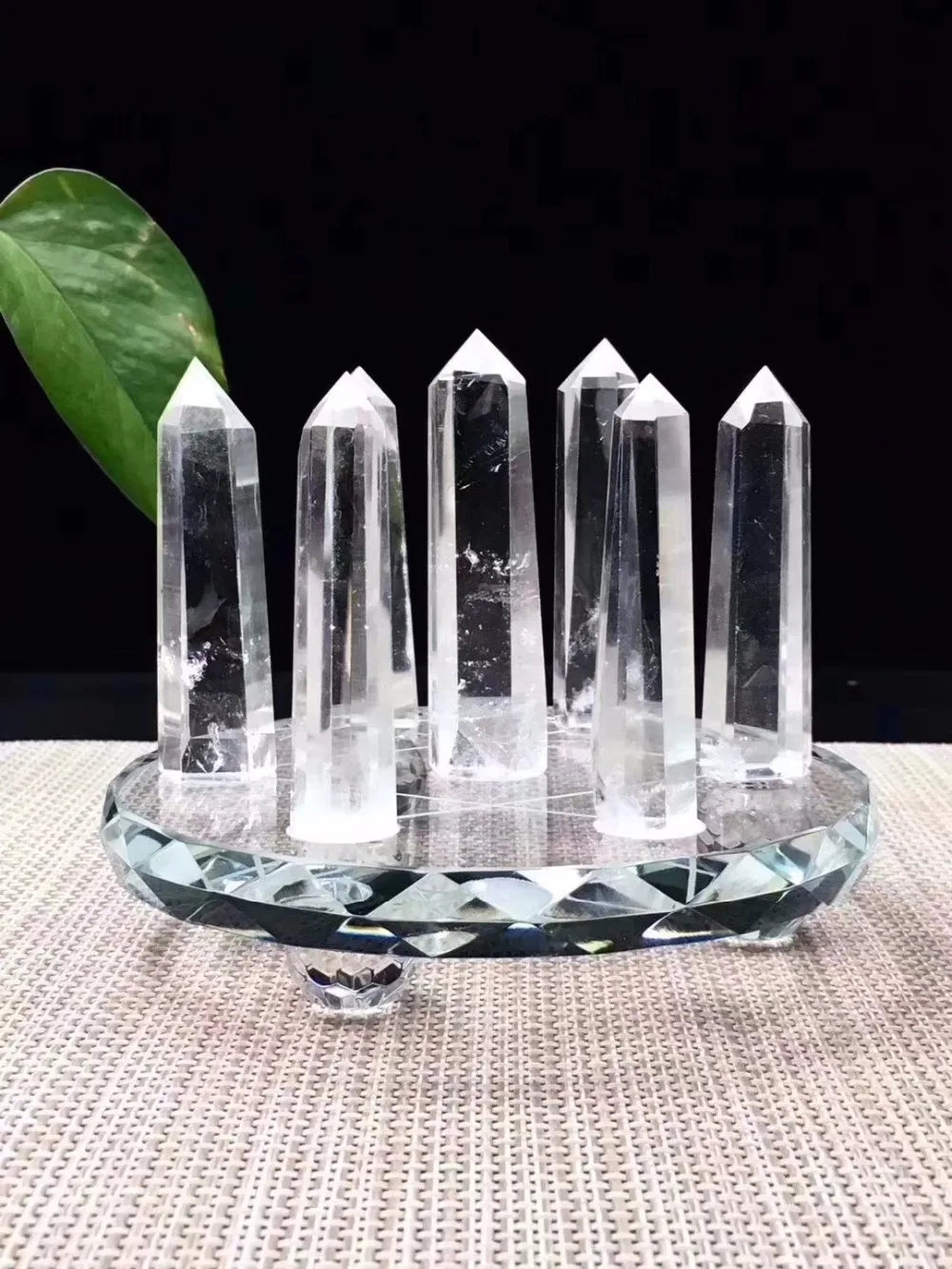 Wholesale natural crystal point quartz crystal seven star array Home