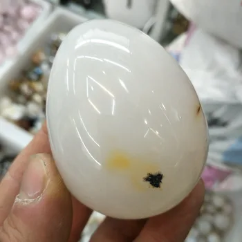 

2019 hot 100% Natural 50MM Beautiful natural agate healing egg Free shipping