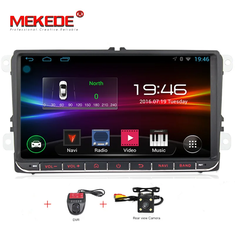 9 بوصة الروبوت HD1024 * 600 سيارة راديو الوسائط المتعددة لفولكس واجن سكودا اوكتافيا جولف 5 6 توران باسات B6 بولو تيغوان GPS والملاحة